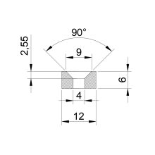 Neodymium gyűrű mágnes 12x4x6  mm N48