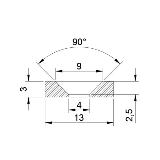 Neodymium gyűrű mágnes 13x5x5  mm N48