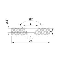 Neodymium gyűrű mágnes 23x4x4 mm N48