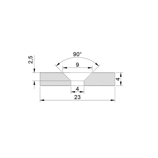 Neodymium gyűrű mágnes 23x4x4 mm N48