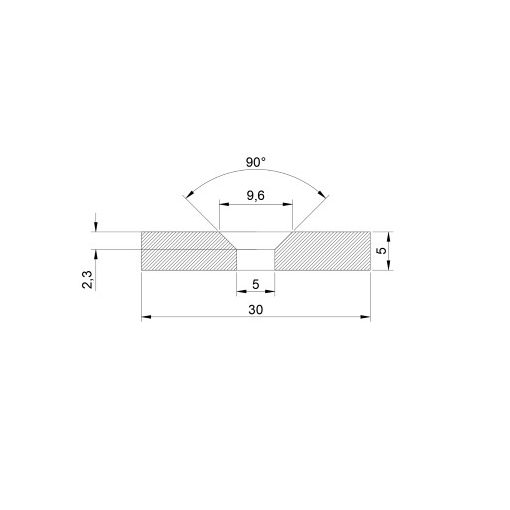 Neodymium gyűrű mágnes 30x5x5  mm N48