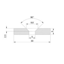 Neodymium gyűrű mágnes 30x5x5  mm N48