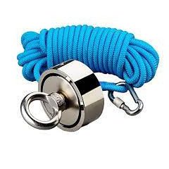 Horgász mágnes 94 mm átmérőjű, kétoldalas, elakadás gátlóval, kesztűvel és kötéllel