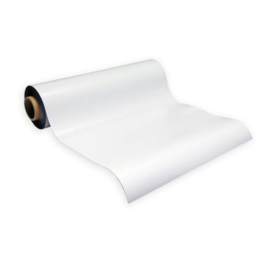 Fehér felületű öntapadós 0,7 mm vastag mágnesólia 615 mm 1 folyóméter