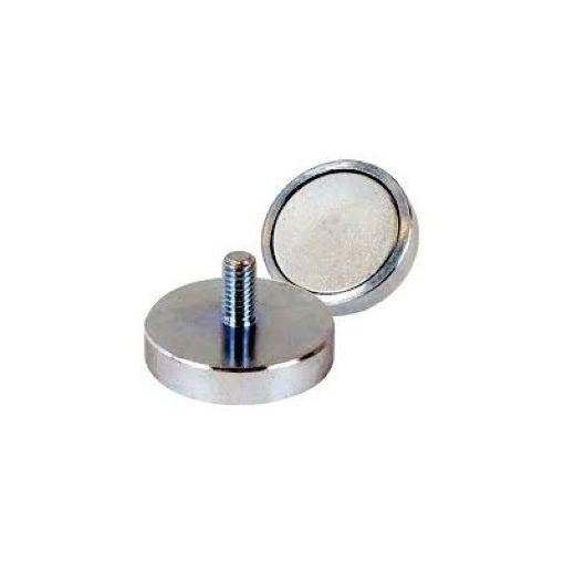 Neodimium pot mágnes külső menettel 25 mm