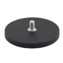 Neodimium pot mágnes gumi bevonattal átmérő 66 mm külső menettel