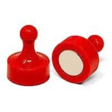 Neodim műanyagházas mágnes D 19 mm piros