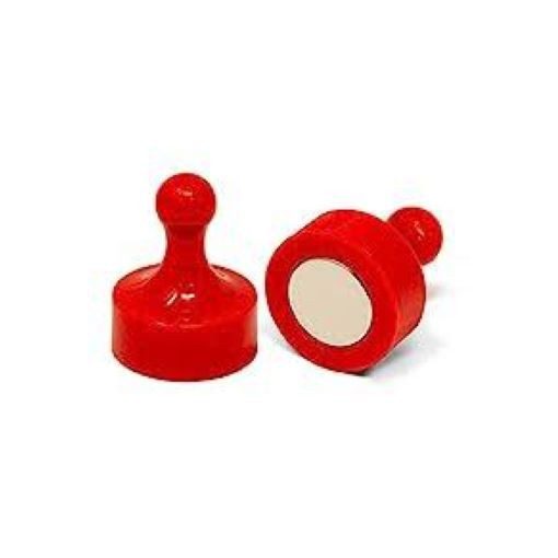 Neodim műanyagházas mágnes D 19 mm piros