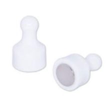 Neodim műanyagházas mágnes 12 mm fehér