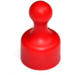 Neodim műanyagházas mágnes 12 mm piros