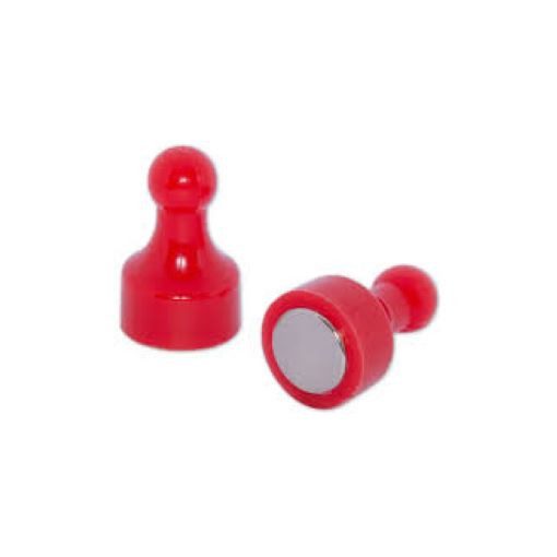 Neodim műanyagházas mágnes 12 mm piros