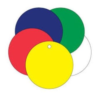 Mágnesfólia korongok színes felülettel